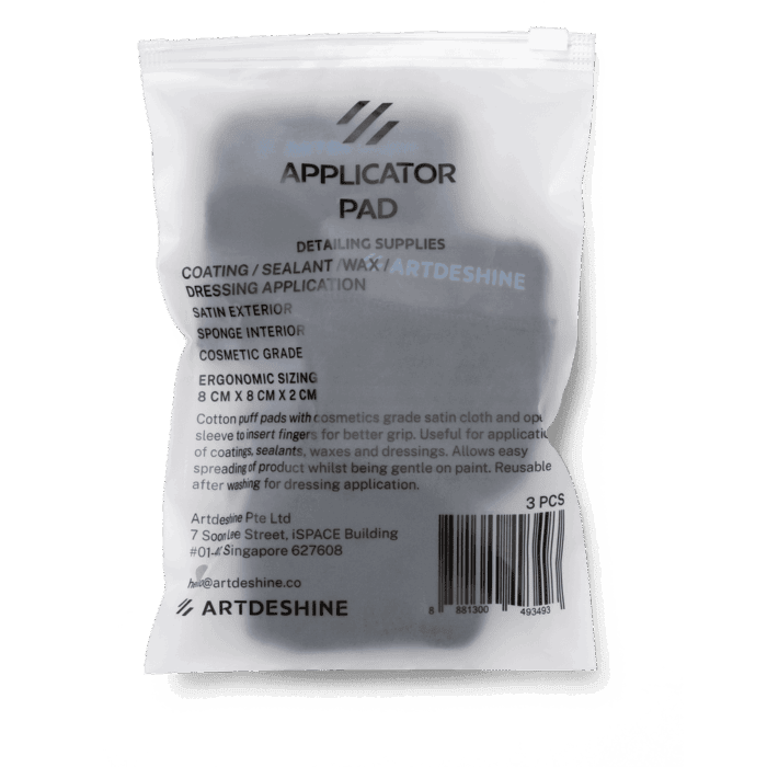 ARTDESHINE | APPLIKATOR PAD | Microsuede schwarz | 3 Stück – Bild 2