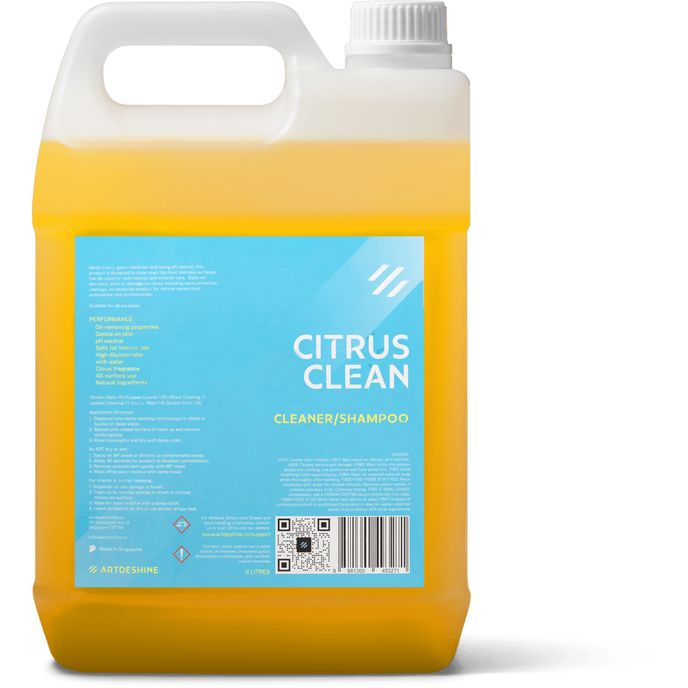 artdeshine-citrusclean-ph-neutrales-autoshampoo-5000ml ARTDESHINE | CITRUS CLEAN V1 | pH-neutrales Autoshampoo und APC | 5l Kanister – Bild 1