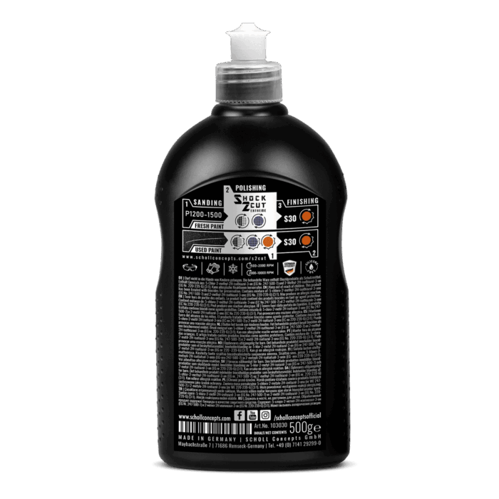 Schwarze Politurflasche, 500g Inhalt