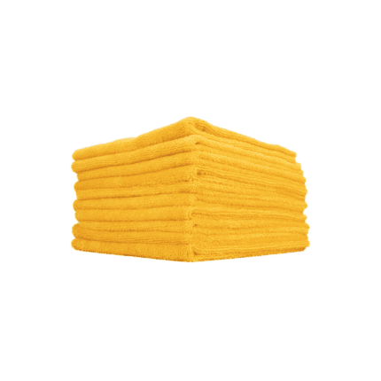 Stapel von gelben Mikrofasertüchern